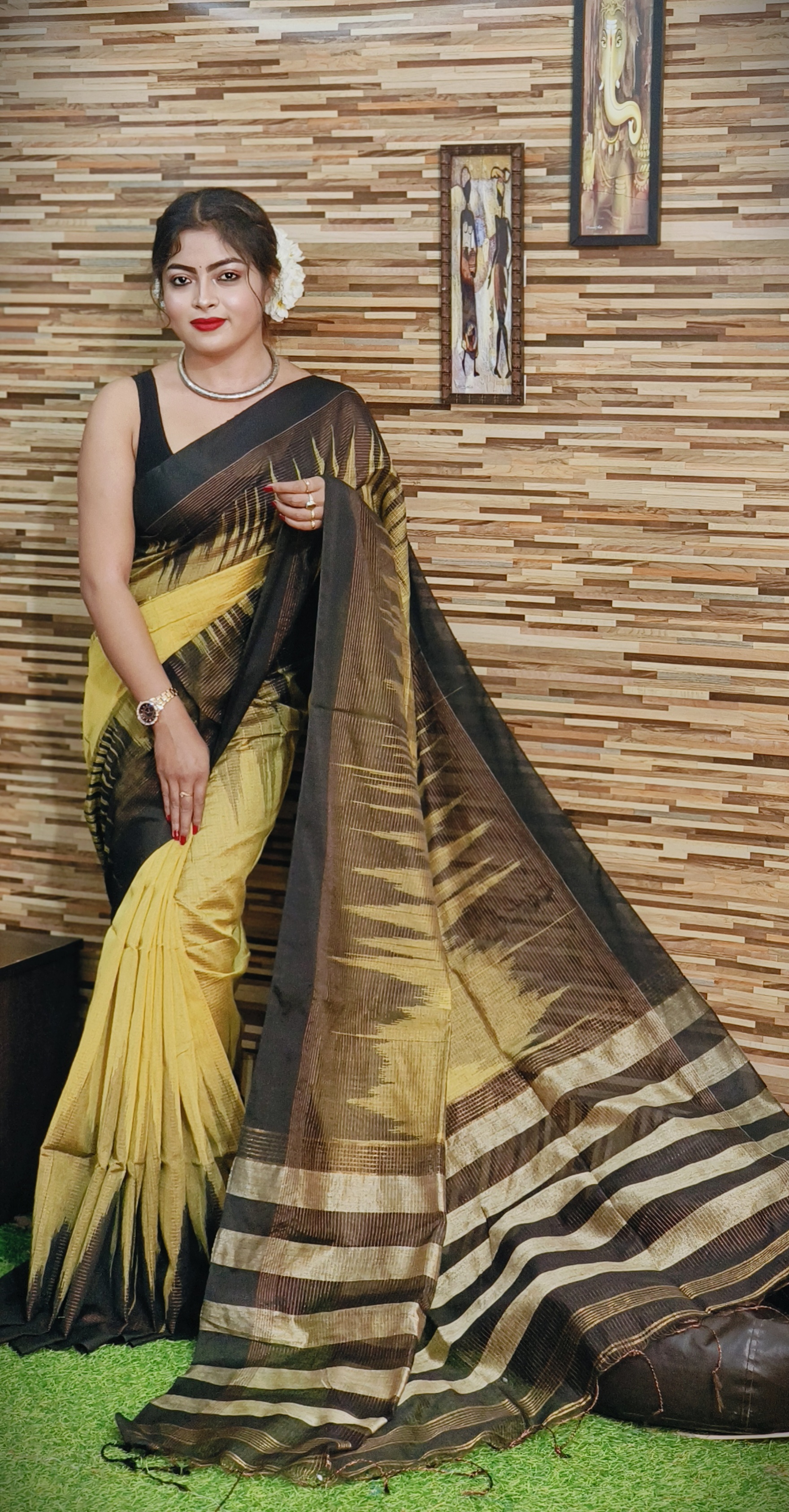 Buy Red & Black Satin Taping Georgette Saree - Sarees Online in India |  Colorauction